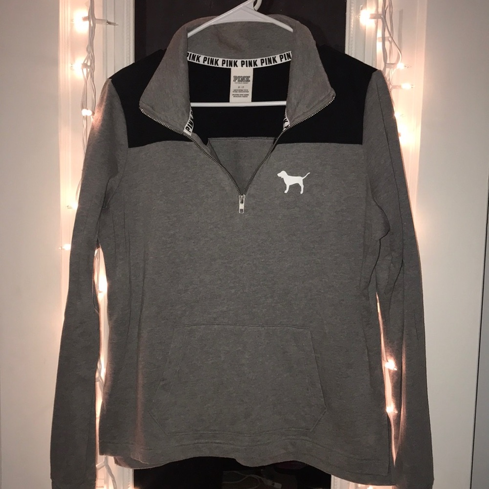 Pink Victoria's Secret gray pullover